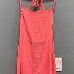 Cali Dreaming Pink Cotton Gauze Maxi Apron Dress Cover up Medium Photo 1