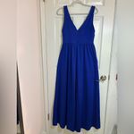 Ever Pretty Ever-Pretty Women's Royal floor Length High Stretch Side Slit Pleated Size L Photo 7