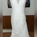 Gorgeous New Pronovias Mandalay Chiffon Wedding Gown! White Size 12 Photo 3