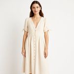 Free People  Cotton Button Front Midi Dress
Cottagecore Cotton Boho Bridal Small Photo 3
