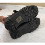 Yoki  Vegan Leather Platform Buckle Boots Dark Red Size 10 Photo 5