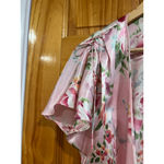 Oscar de la Renta Vintage  Black Pink Feminine Floral Robe & Gown Set Slip Dress Photo 7