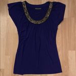Velvet Tees Royal Purple VELVET Brand Embellished Top Photo 0