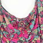 Free People NEW  Oh Lala Floral Puff Sleeve Crop Top S Photo 3