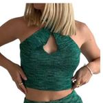 Princess Polly NWT Green Crop Top Halter Multi Way M L Photo 1