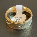 8mm Gold Stainless Steel Infinity Ring Photo 0