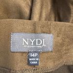 NYDJ  Faux Suede Basic Legging Size 14P Dark Chocolate Brown Stretch Slimming NEW Photo 5