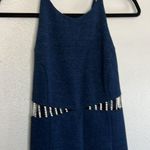 EUC Scott McClintock Navy Blue Maxi Dress Peekaboo Rhinestone Gown sz 10 Photo 2