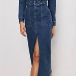 Good American Fit For Success Denim Midi Dress sz S Photo 0
