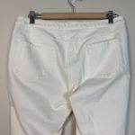 J. McLaughlin Pants Womens White Tapered Zip Ankle Size 8 Resortwear Beach Office Photo 4