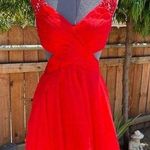 La Femme Red Cocktail Dress size 6 Photo 0