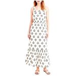J.Crew white tiered seashell cotton beach maxi dress size 10 vacation summer Photo 2