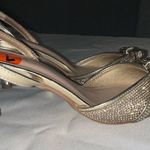 Moda Elegant Sparkling Gold Slingback Heels Photo 3