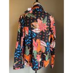 Room Service XL Tiger Floral Print Pajama Set Sleepwear boho whimsi tiger black Photo 3