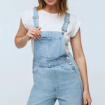 Madewell NWOT Denim Oversized Carpenter Overalls Colliar Wash size XS Photo 2