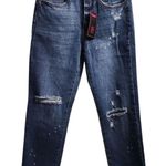 No Boundaries  Distressed Girlfriend Jeans Super High‎ Rise Size 11 Photo 0
