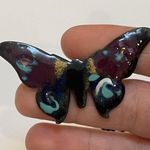 Lot Of 2 Butterfly Insects Brooch Pins Enamel / Enameled Photo 4