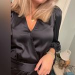 Dress Forum Navy blue mini dress satin wrap around Photo 7