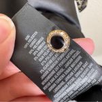 Ted Baker  Black Satin Gold Glitter Lace Mini Dress Womens M Formal Long Sleeve Photo 5