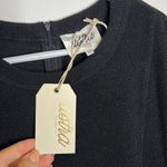 NWT Astra Signature Knit Ribbed Black MIDI Short Sleeve Side Slit Dress Size 18 Photo 3