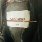 NANUSHKA Dark Olive Cropped Holleen Shirt Long Sleeves Jacket Size Large Green Photo 5