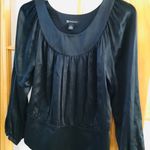 Ling sleeve silk blouse Black Size 8 Photo 2