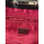 VTG Maxx New York Clutch Purse Leather Metal Buckle Closure Front Zip Black Photo 4