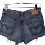 Levi's Levi’s 501 Women’s Sz 28 Black Wash Shorts Cut Off Jean Distressed Button Fly Photo 5