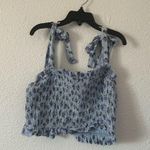 Storia Smocked Floral Crop Top and Mini Skirt Set top Large skirt small Photo 2