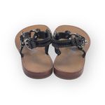 Coach Deadstock: new  ࿌ Raiven Hardware Turnlock Flat Sandals ࿌ Black Leather ࿌ Photo 4