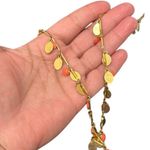 J.Crew  Elegant Gold and Orange Necklace Photo 1