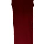 Torn By Ronny Kobo women's L midi bodycon bandage knit dress high neckline red Photo 0