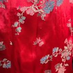Vintage 90s All That Jazz Red Floral Brocade Cheongsam Maxi Dress Elegant Asian Photo 11