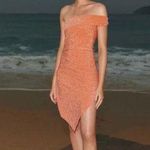 Baobab Goa Off The Shoulder Bodycon Mini Dress Mandarine Womens Size Medium Orange Photo 7
