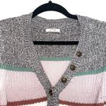Maurice's Multicolor Striped Button Front Henley Knit Sweater Photo 2