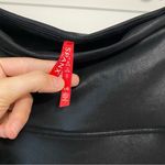 Spanx  Black Shiny Faux Leather Leggings size Large Photo 3