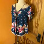 Flying Tomato sexy floral cold shoulder top Photo 4