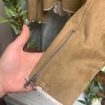 Love Stitch Faux SuedeFur Lined Drape Collar Asymmetrical Jacket Size Small Tan Photo 8