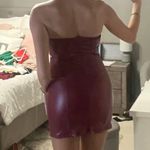 SheIn Wine leather mini dress Photo 1