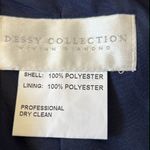 Dessy Collection Metallic Navy Blue Ruffled Sleeve A Photo 9