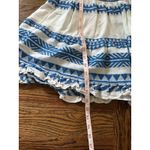 Sail To Sable Geo Stripe Ruffle Neck Dress 100% Cotton Blue White Size XS EUC Photo 8