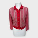Levi Strauss & CO. VTG 90s Levi's Red Tab Heritage Southwest Striped Knit Button Up Cardigan Size L Photo 4