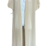 Nasty Gal NWT Womens Collection Chiffon Double Split Maxi Cover Up in Stone - 6 Photo 0