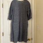 Flax  Lagenlook 3/4 Length Sleeve Linen Midi Dress Photo 5