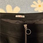 Dex Black Mini Skirt with Floral Embroidery Size L Photo 2