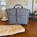 Senreve Mini Maestra Bag Storm Grey Leather Convertible Backpack Tote Gray Photo 14