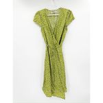 Reformation  Zena Jessie Green Floral Print Short Sleeve Wrap Dress Size L Photo 1