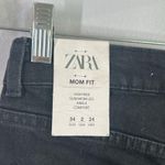 ZARA  dark mom high rise slim mom leg ankle jeans size 2 Photo 3