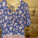 Xhilaration purple pink floral shorts flowy romper Photo 2