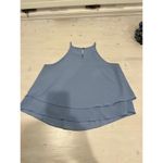 Tyche Sleeveless Layered Tank Top Keyhole Back Detail Blue Medium Photo 2